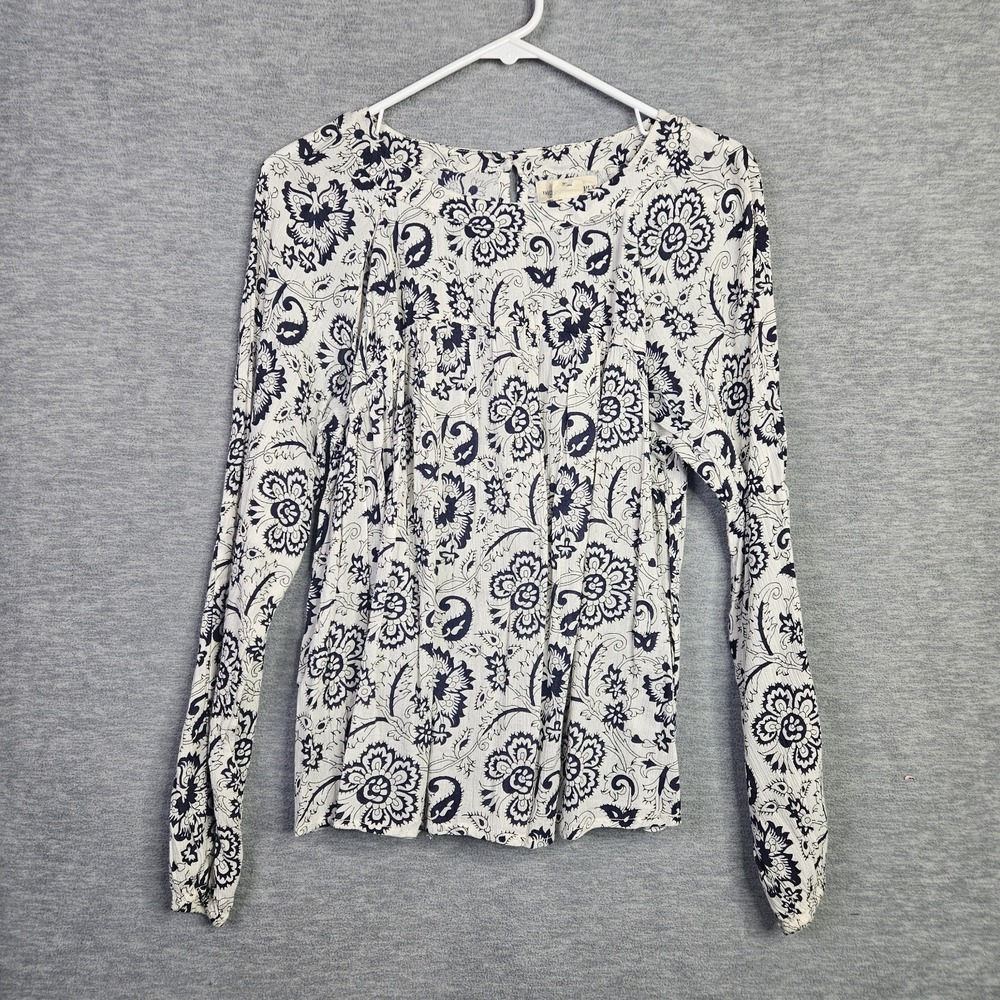 Denim & Supply Ralph Lauren Junior's Floral Printed Long Sleeve Shirt Sz L/G
